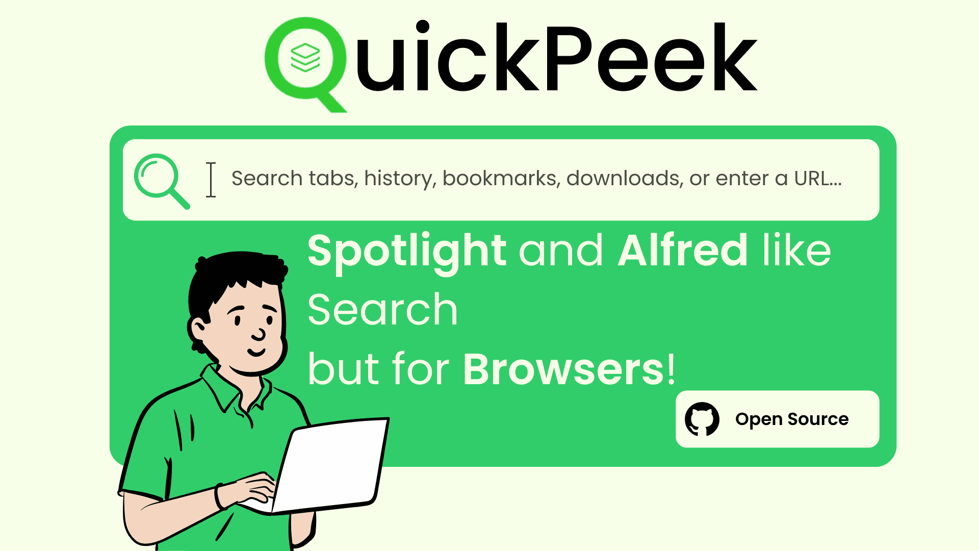 Cover Image for QuickPeek - Spotlight, PowerToys & Alfred-like Search for Browsers